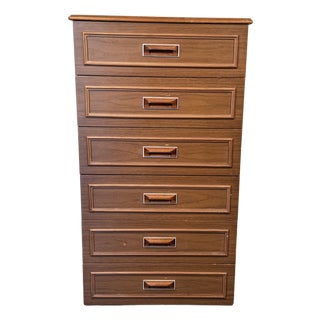 Mid 20th Century Teak Highboy Dresser Made by Europa For Sale