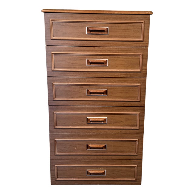 Mid 20th Century Teak Highboy Dresser Made by Europa For Sale