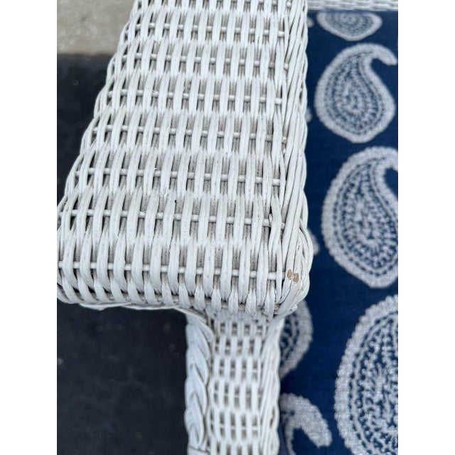 Metal Pair of Lloyd Flanders Hampton Armchairs For Sale - Image 7 of 14