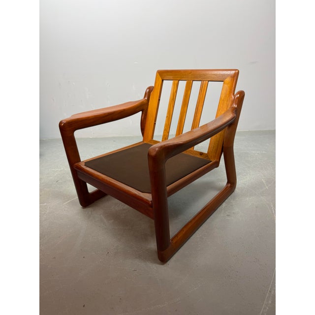 Mid-Century Teak Lounge Chairs with Black Leather Cushions attributed to Sven Ellekaer for Komfort, Denmark, 1970s, Set of 2 For Sale - Image 17 of 18