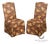 Pair of Upholstered Parsons Style Dining Chairs For Sale