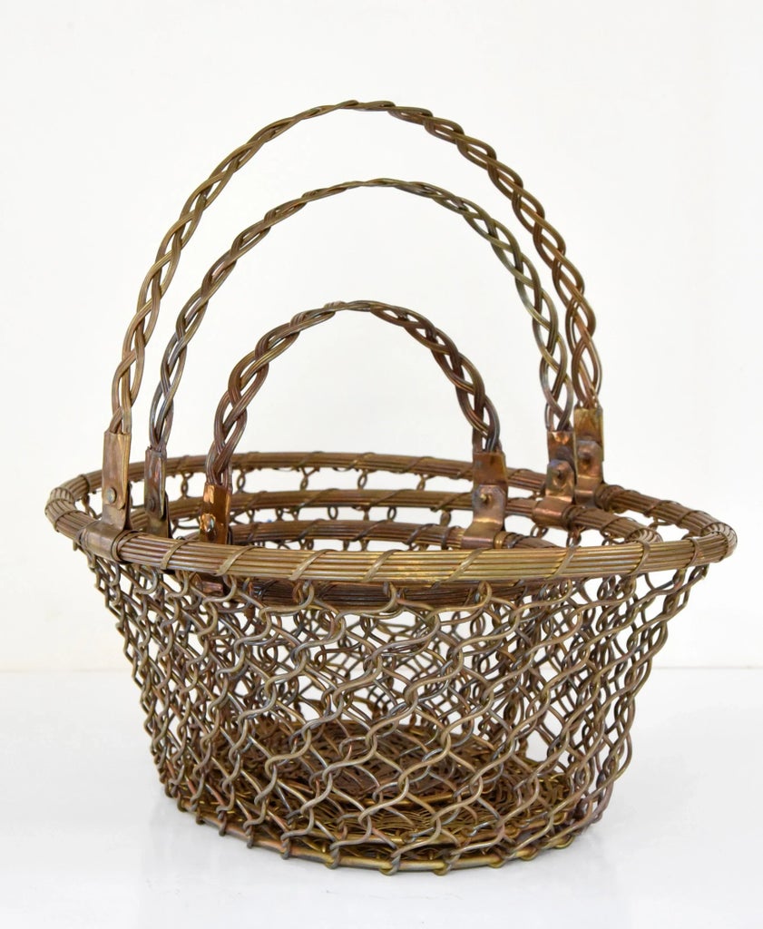 Nesting Storage Baskets | 3 Piece Decorative Shelf Storage Basket Set