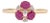 14k Gold Natural Ruby Diamond Floral Cluster Proposal Ring Size 6.5 For Sale