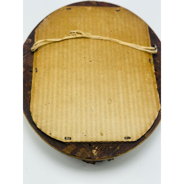 Antique Gold Gilt Oval Mirror For Sale - Image 4 of 6