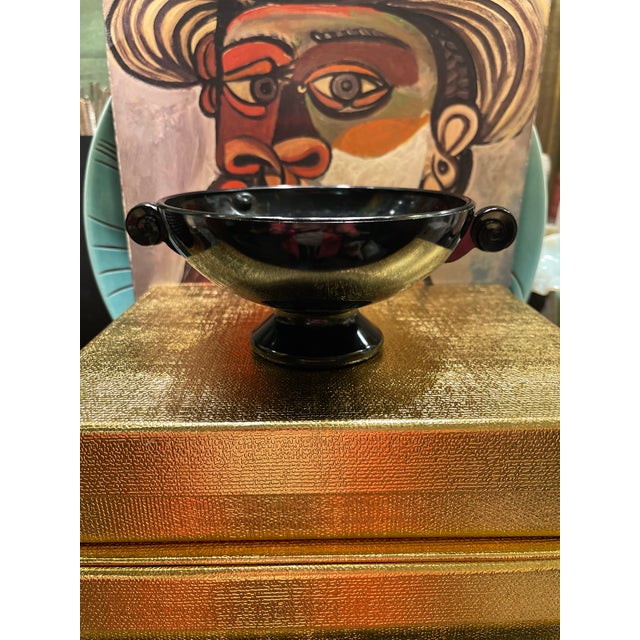 1940s 1940s Black Amethyst Deco Set of Compotes For Sale - Image 5 of 17