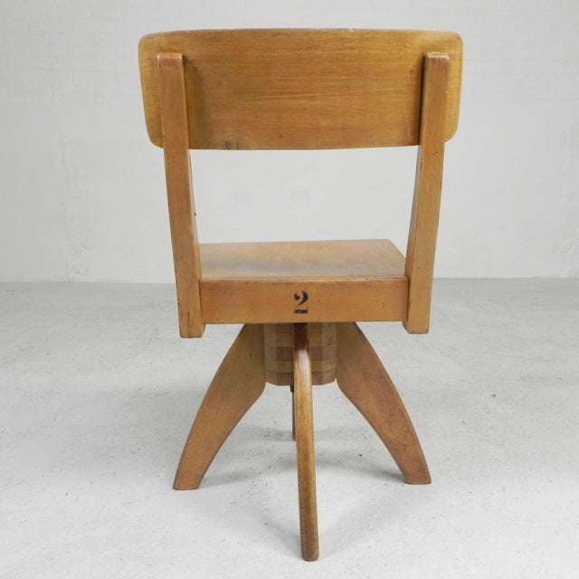 Wooden Swivel Chair, 1950s For Sale - Image 18 of 18