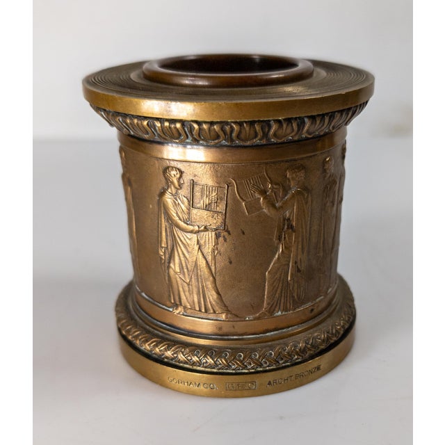 Early 20th Century 20th Century Bronze Toothpick Holder in Neoclassical Style by Gorham For Sale - Image 5 of 13