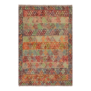 Eclectic Balochi Blue/Gray Wool Rug - 3'2''x5'1'' For Sale