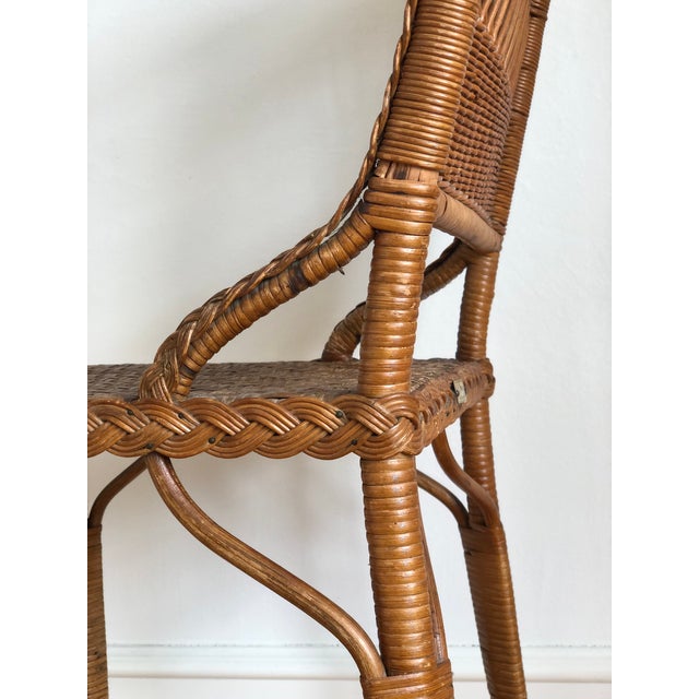 Vintage Rattan Chair by R. Wengler, Copenhagen For Sale - Image 10 of 13