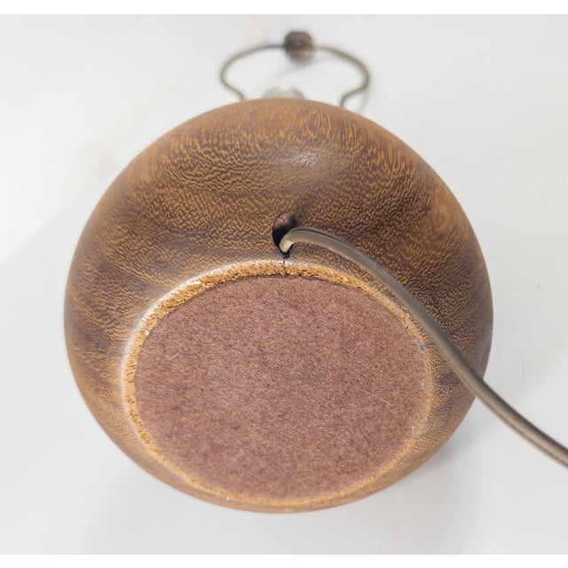 Mid 20th Century Scandinavian Danish Modern Boudoir Table Lamp in Teak For Sale - Image 10 of 11