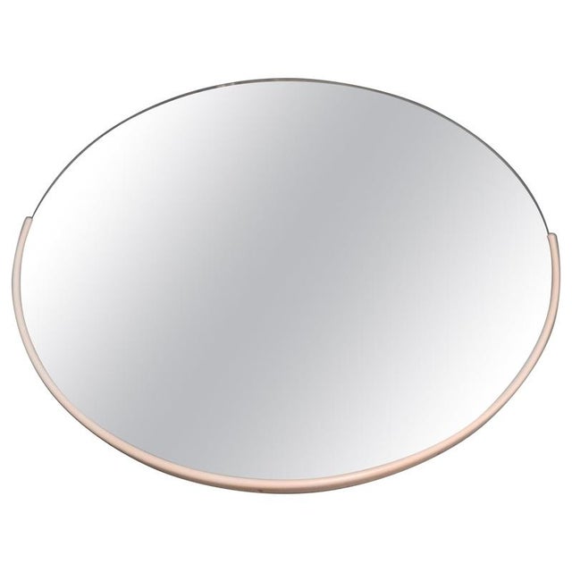 Vintage Czechoslovakian Round Wall Mirror with Beige Frame, 1970s For Sale - Image 16 of 16