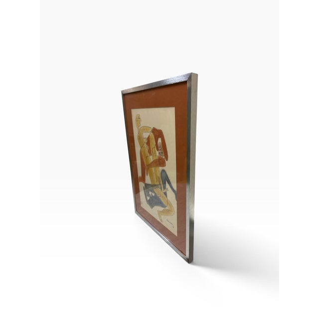 Elevate your collection with this museum-quality, original mid-century modernist watercolor and ink painting on paper by...