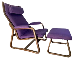 Lounge Chair with Ottoman by Ditte & Adrian Heath for France & Søn / France & Daverkosen, 1970s
