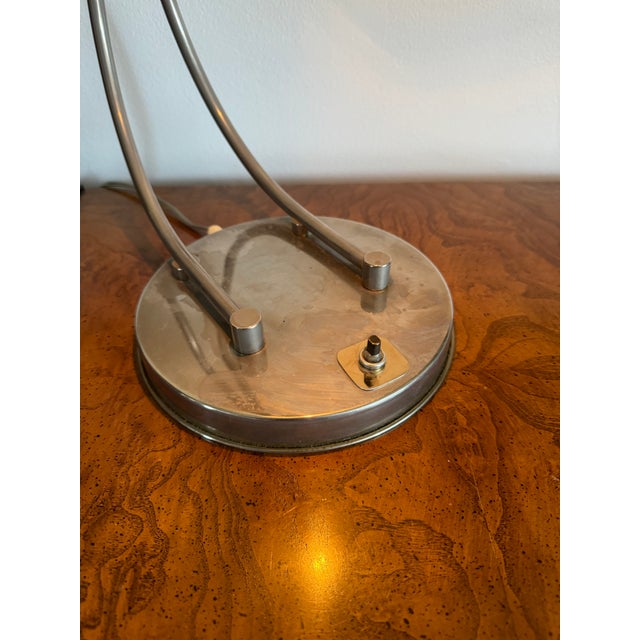 Tommaso Barbi Mid 20th Century Frosted Scallop Shell Shade Table Lamp in Style of Tommaso Barbi For Sale - Image 4 of 7