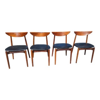 1960s Harry Ostergaard Teak Dining Chairs Set of 4 For Sale