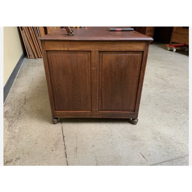 Brown Antique Art Nouveau Freestanding Desk, 1915 For Sale - Image 8 of 12