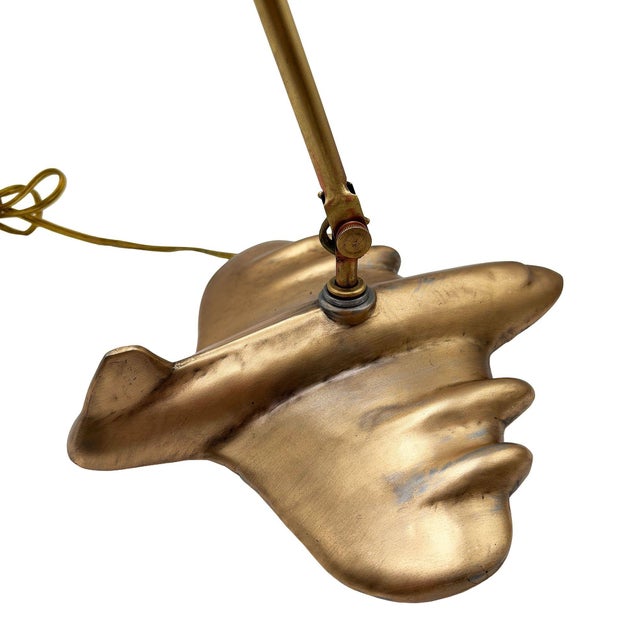 Rare 1987 Brass-Tone Art Deco Style Dc-3 Airplane Table Lamp, by Sarsaparilla For Sale - Image 11 of 12