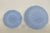 Jeannette Glass Cherry Blossom 7pc Set Saucers Junior Plates Pastel Blue 5051b For Sale In Miami - Image 6 of 13