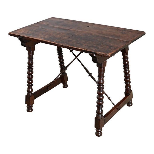 Late 18th Century Spanish 18th Century Chestnut & Forged Iron Table For Sale - Image 5 of 13