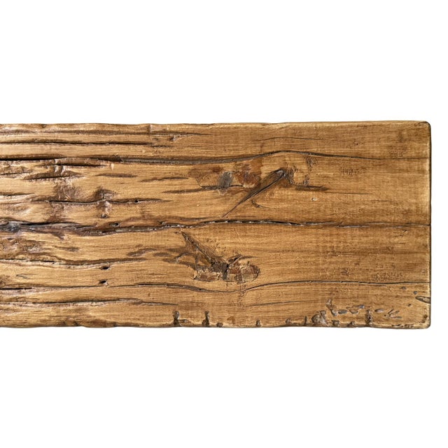 Vintage Elm Village Bench For Sale - Image 4 of 7