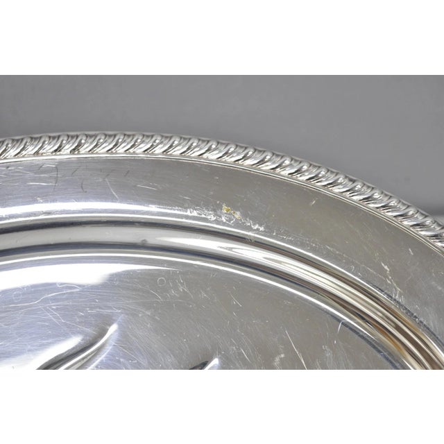 Vintage w.m. Rogers 810 Regency Silver Plated Oval Meat Cutlery Serving Platter For Sale - Image 11 of 13