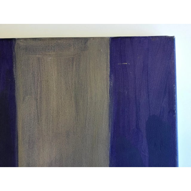 Vintage Painting - Female Nude in Purple Room - Later 20th C. For Sale - Image 6 of 8