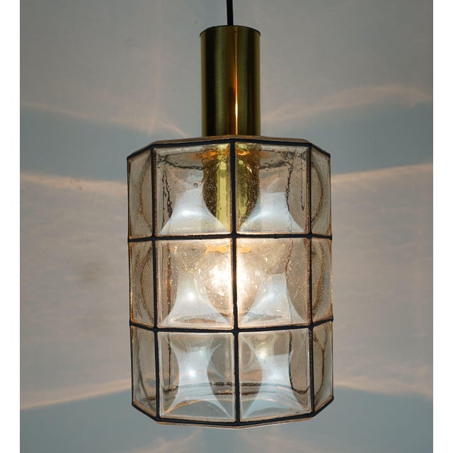 Vintage Hanging Lamp in Glass from Glashütte Limburg For Sale - Image 6 of 16