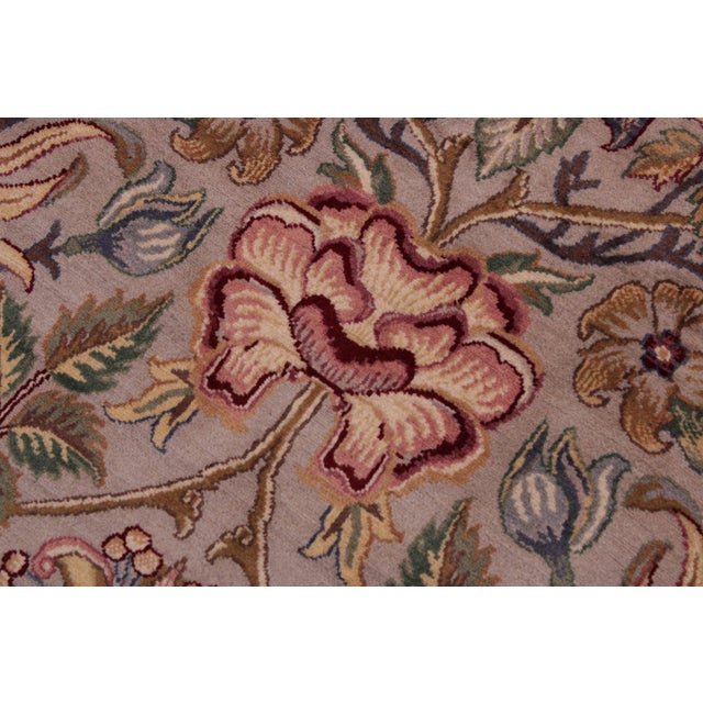Shabby Chic Floral 1990's Pak-Persian Gray/Gray Wool Rug - 8'11'' X 12'6'' For Sale - Image 3 of 9