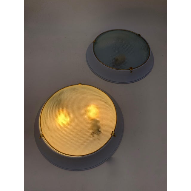 Fontana Arte Vintage Wall Lights in Blue from Fontana Arte, 1950, Set of 2 For Sale - Image 4 of 6