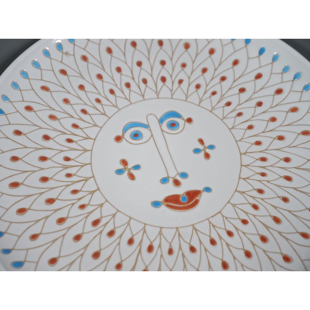 Art Ceramic Plate by Mario De Biase for Cerasarda, 1970s For Sale - Image 4 of 11