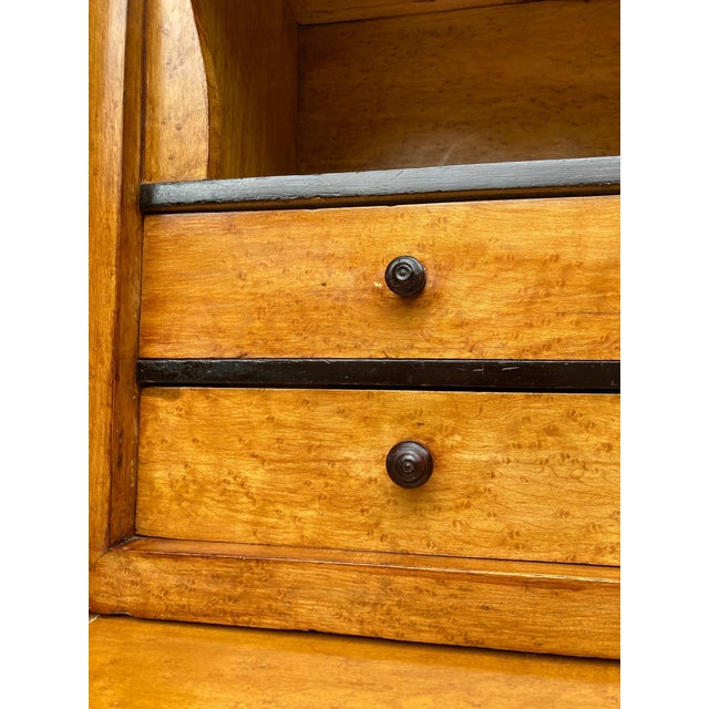 Mid 19th Century French Louis Philippe Carved Walnut Secretary Cabinet, 1890s For Sale - Image 13 of 18