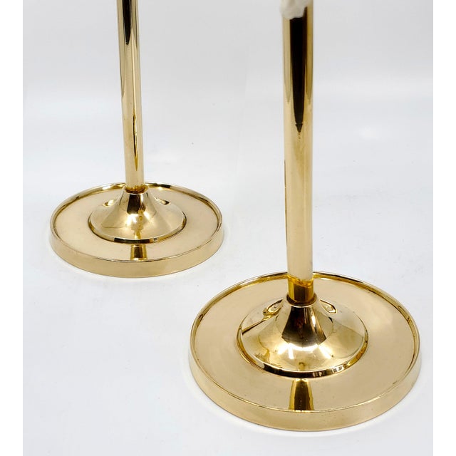 Brass Candlesticks Shells Seashells Pair For Sale - Image 15 of 15