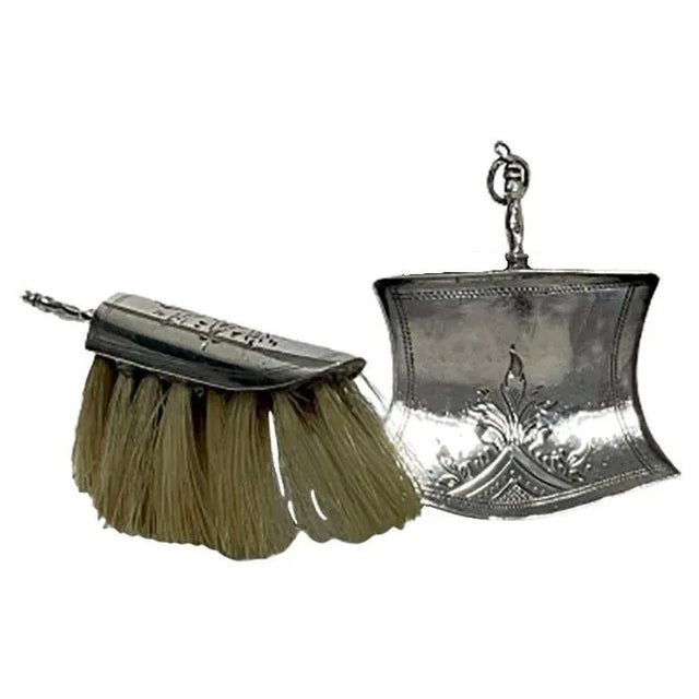 Silver Dutch Silver Miniature Sweeper and Dustpan by Anne Venema, Sneek, Set of 2 For Sale - Image 8 of 8