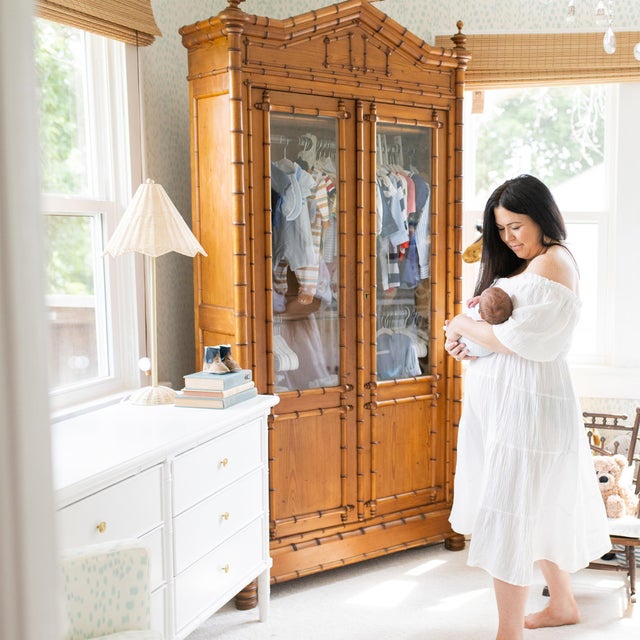 Wood 19th Century French Faux Bamboo Armoire With Double Glass Doors and Pagoda Top For Sale - Image 7 of 17