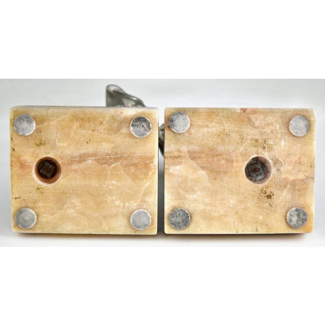 Art Deco Cat and Bulldog Bookends by Irenée Rochard, 1930, Set of 2 For Sale - Image 11 of 14