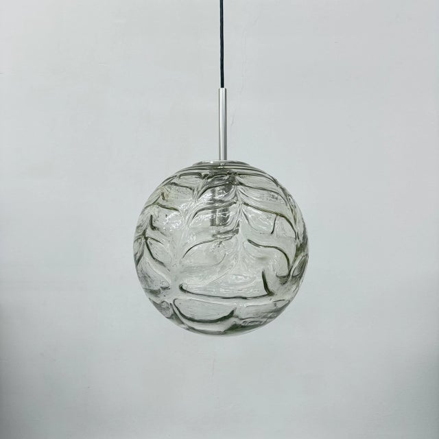Vintage Glass Hanging Lamp from Doria Leuchten, 1970s For Sale - Image 14 of 18