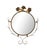 Vintage Italian Gilt Tole Toleware Gold Metal Wall Mirror, Circa 1970 For Sale
