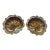 Mid 20th Century Hollywood Regency Faux Tortoiseshell & Parcel Gilt Shell Bowls - A Pair - Newly Painted For Sale