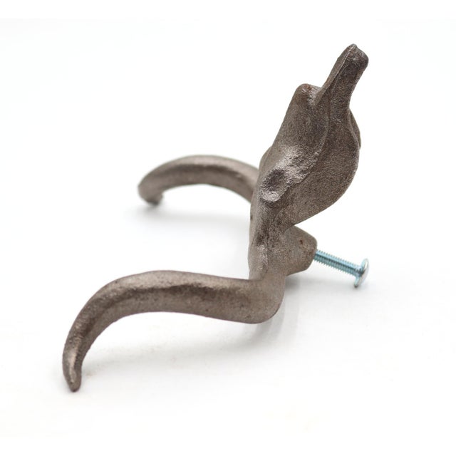 Rustic Rustic Cast Iron Texas Longhorn Skull Drawer Pull For Sale - Image 3 of 4
