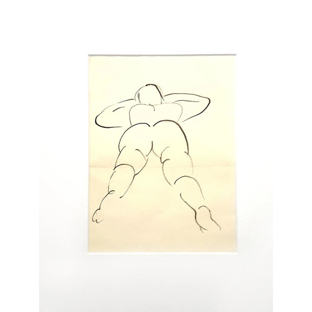 Young Woman Drawing by Jean Cocteau, 1912 For Sale - Image 7 of 8