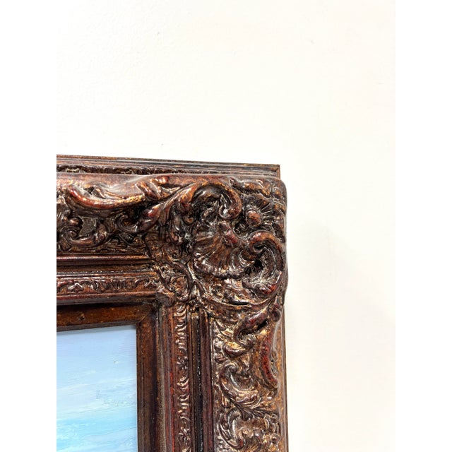 Yellow 20th Century Original Oil Impasto on Canvas Painting - European Countryside - Unsigned For Sale - Image 8 of 12