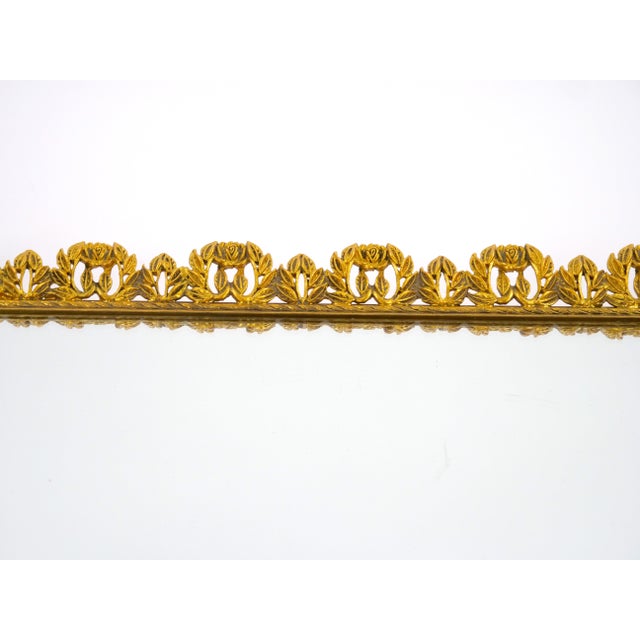 Gold North American Gilt-Metal and Mirrored Vanity or Serving Tray, 1970s For Sale - Image 8 of 10