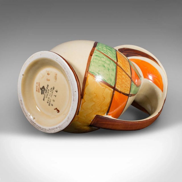 Orange 1930's Vintage Cream Pouring Jug For Sale - Image 8 of 9