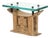 Karl Springer African Stool Base Side Table, 1970s For Sale