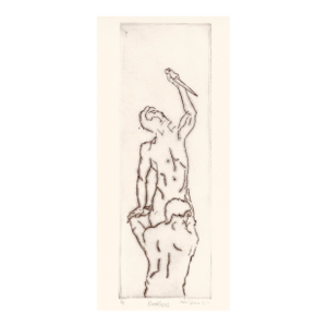 1975 Brothers Male Nude Etching by Sue Cohen