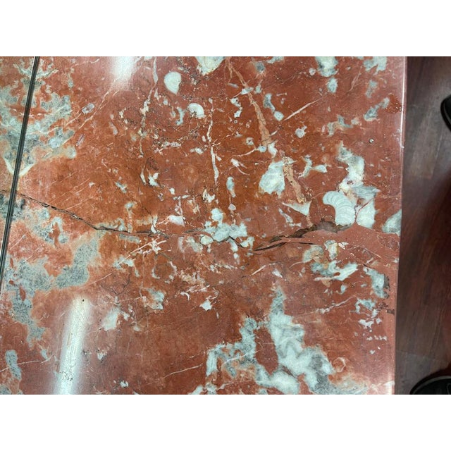 Large Vintage Mirror with Red Marble Console, 1960s For Sale - Image 12 of 16