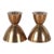Mid-Century Modern Copper Hourglass Candle Holder Pair For Sale