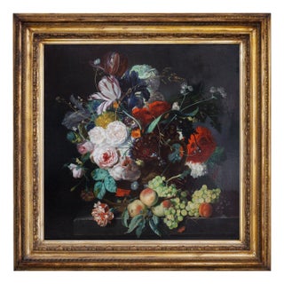 Angelo Granati, Flowers, Oil on Canvas, 2005 For Sale