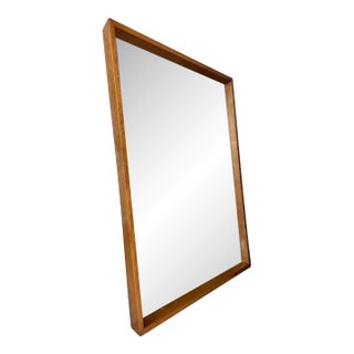 Conant Ball Mid Century Maple Framed Wall Mirror by Leslie Diamond For Sale