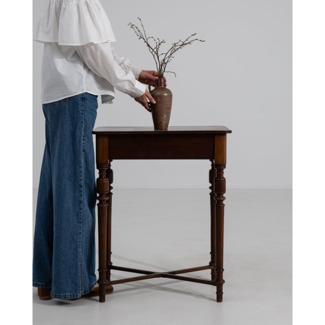 19th Century French Wooden Side Table in Original Patina For Sale - Image 10 of 11